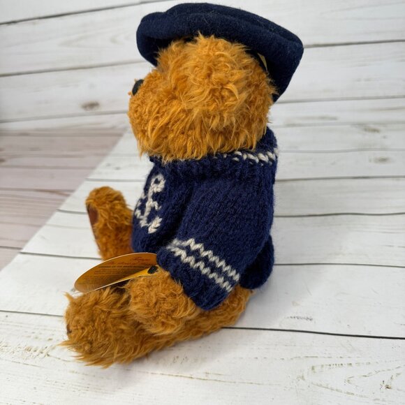 Tango Bear Brass Button Collectables 1997 10" Plush Sailor Sweater Hat Vtg - Picture 4 of 9